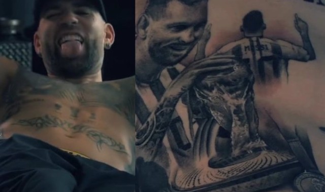 AG体育登录入口-好兄弟！奥塔门迪身上有梅西文身，今日梅西让点助其主场告别破门